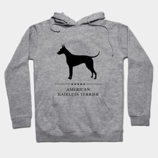 American Hairless Terrier Black Silhouette Hoodie